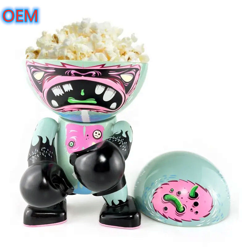 Zeichentrickfilm Popcorn Bucket Anpassung, OEM Design Hochwertige Kunststoff Popcorn Bucket