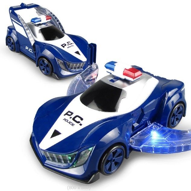 360-Rotations-Elektro-Polizeifahrzeug LED-Musik Kinder Lernspielzeug Kinder Geschenk Geburtstagsgeschenk