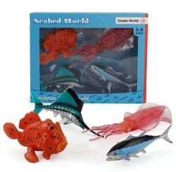 OEM Fabrik maßgeschneiderte Simulation Meeresleben Tiere Modell Kit Aktionsfiguren Miniatur Bildung