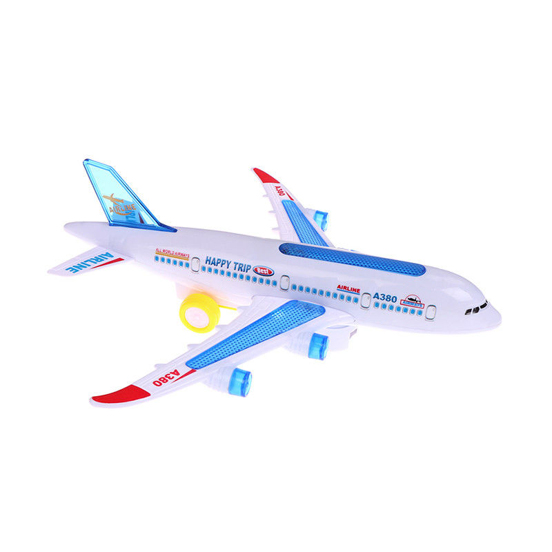 DIY-Montage Airbus Flugzeug Autopilot Blitz Sound Musikalisches Licht Spielzeug Elektroflugzeug Spielzeug für Kinder Kinder