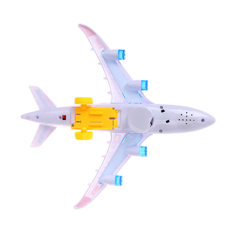 DIY-Montage Airbus Flugzeug Autopilot Blitz Sound Musikalisches Licht Spielzeug Elektroflugzeug Spielzeug für Kinder Kinder