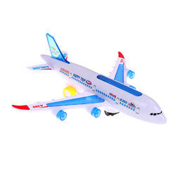 DIY-Montage Airbus Flugzeug Autopilot Blitz Sound Musikalisches Licht Spielzeug Elektroflugzeug Spielzeug für Kinder Kinder