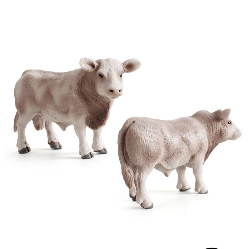 Custom Zoo Farm Fun Toys Modell Kuh Action Figur Simulierte Tierfigur Kunststoffmodelle