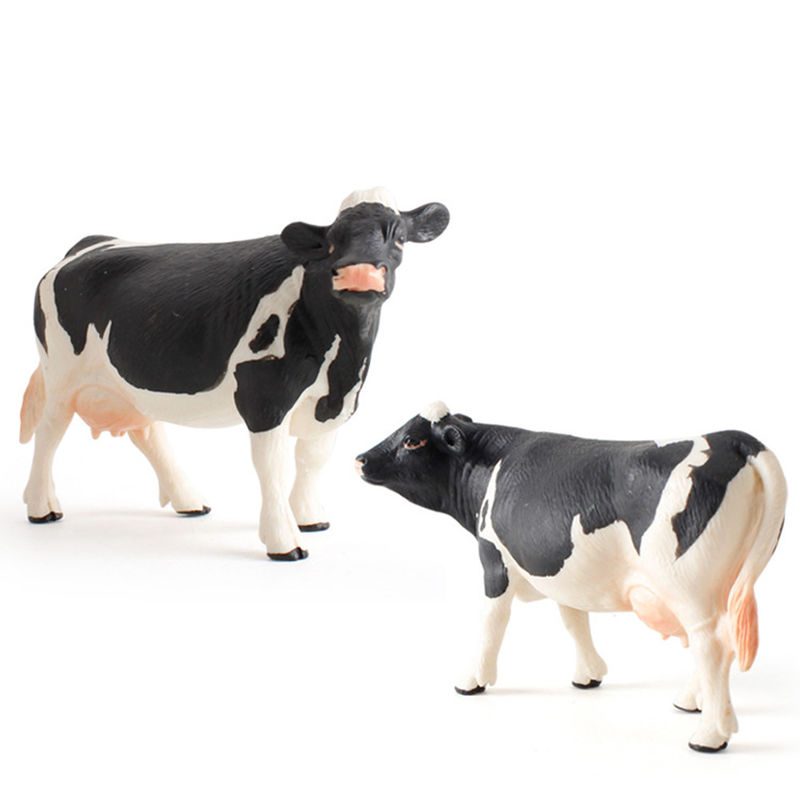 Custom Zoo Farm Fun Toys Modell Kuh Action Figur Simulierte Tierfigur Kunststoffmodelle