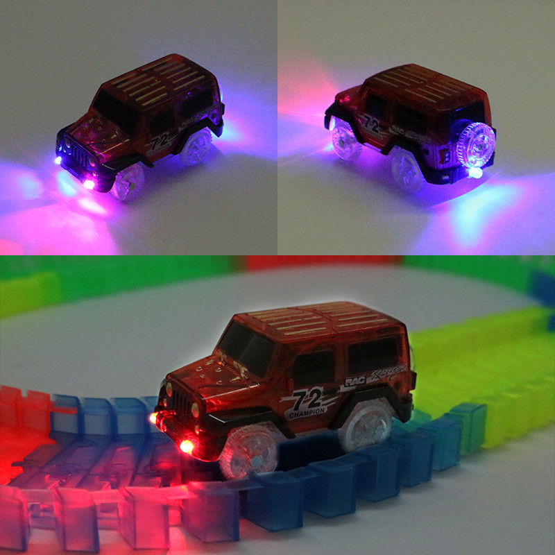 Custom LED Light Up Cars Spielzeug mit blinkenden Lichtern Fancy DIY Spielzeugwagen Kind