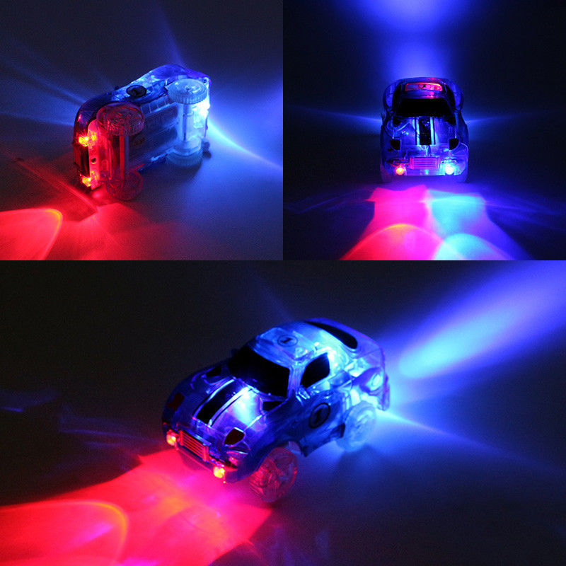 Custom LED Light Up Cars Spielzeug mit blinkenden Lichtern Fancy DIY Spielzeugwagen Kind