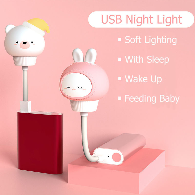 FABRIKEN-Anpassung Spielzeuglampe PVC Vinyl LED-Leuchten Spielzeug süßes Cartoon-USB-Nachtlicht