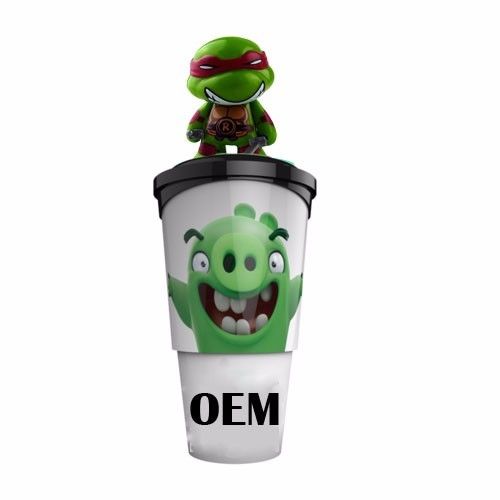OEM 3D Sammler Designer Spielzeug Custom Ihre eigene Plastik Tasse 3D Cartoon Drink Tasse