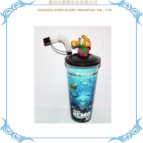 OEM 3D Sammler Designer Spielzeug Custom Ihre eigene Plastik Tasse 3D Cartoon Drink Tasse