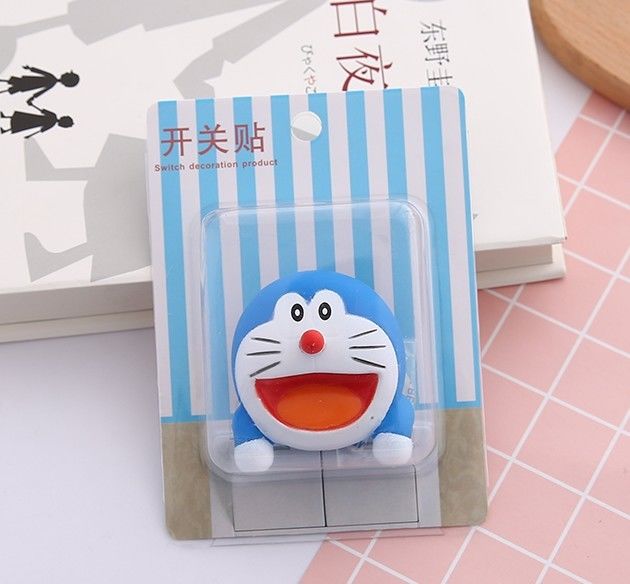 Kt Cat Zeichentrickfilm Schalter Abdeckungsraum Dekor 3D Ein-Aus-Schalter Aufkleber Schalter Steckdose Wandsticker