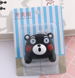 Kt Cat Zeichentrickfilm Schalter Abdeckungsraum Dekor 3D Ein-Aus-Schalter Aufkleber Schalter Steckdose Wandsticker