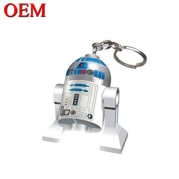 Custom Vinyl Spielzeug machen 3D LED Cartoon Keychain Zubehör Kunststoff Schlüssel für Taschen