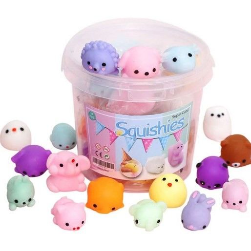 OEM Fabrik kundenspezifische Tier Anti-Stress Schleimige Quetschen Spielzeug lustiges Spielzeug Mini Mochi Squishy Spielzeug