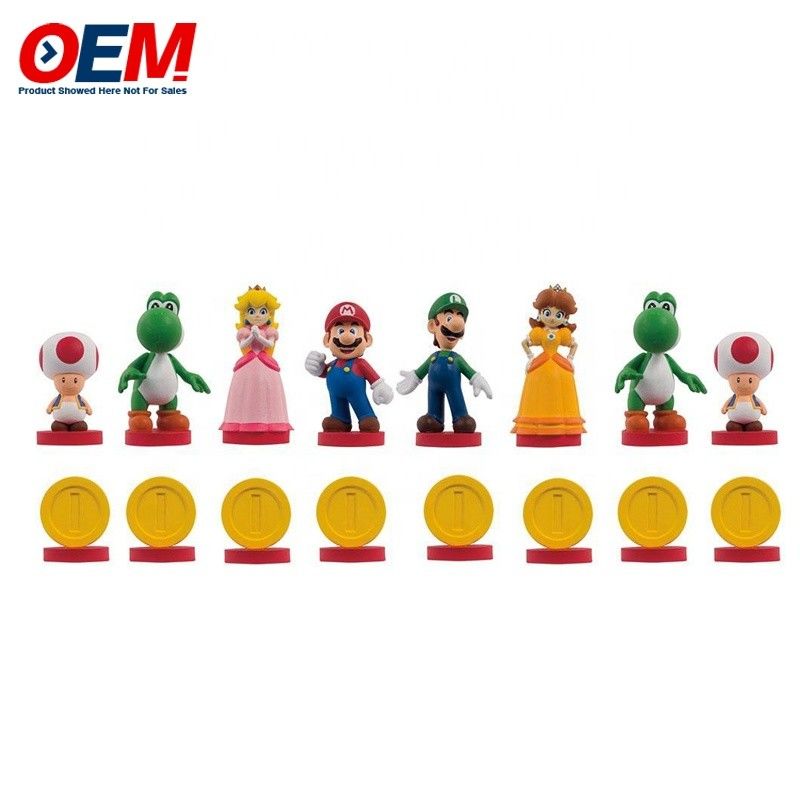 Kundenspezifisches Schachspiel mit PVC-Kunststoff-Charakteren, OEM-Figuren, Schachbrett-Set, lustiges Schachspielzeug