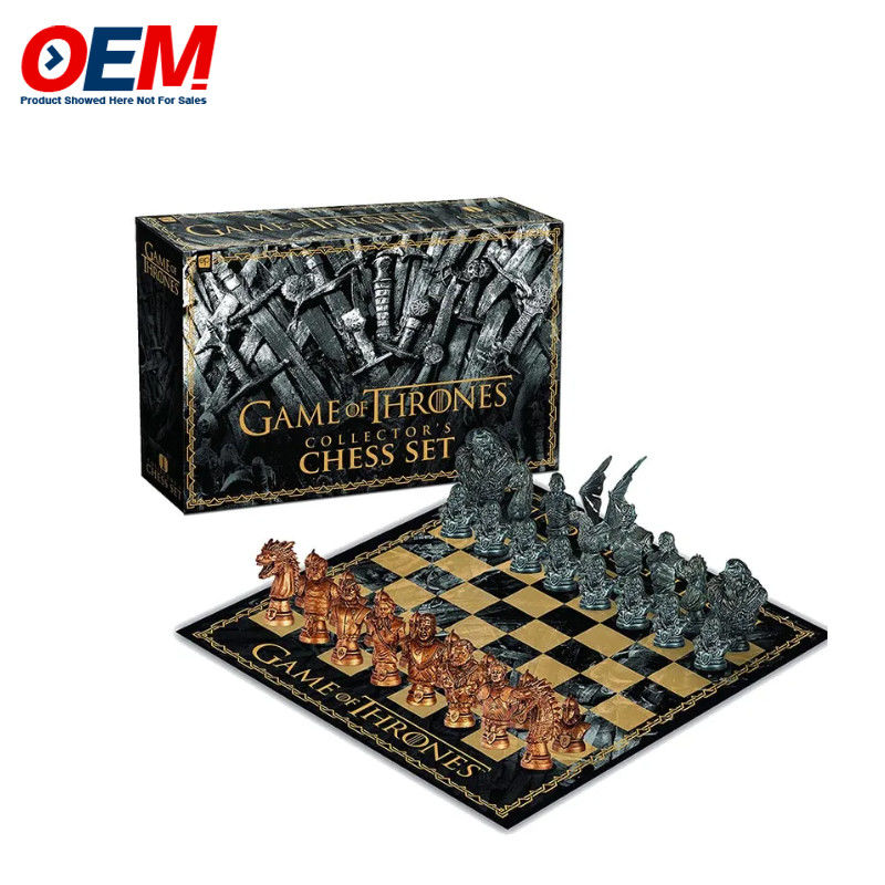 Kundenspezifisches Schachspiel mit PVC-Kunststoff-Charakteren, OEM-Figuren, Schachbrett-Set, lustiges Schachspielzeug