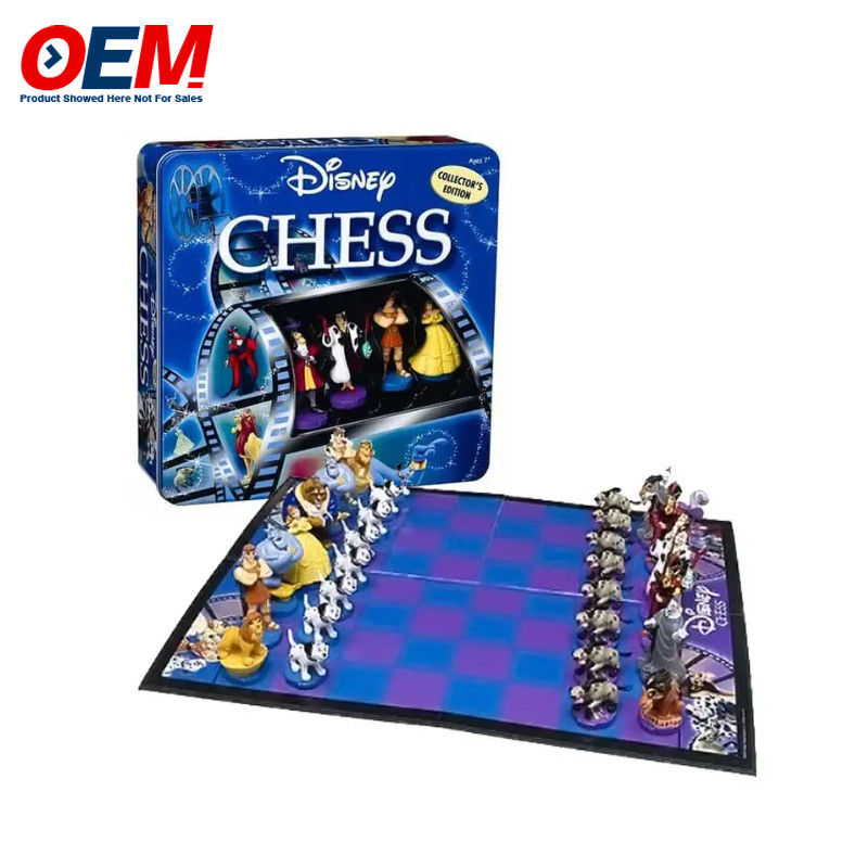 Kundenspezifisches Schachspiel mit PVC-Kunststoff-Charakteren, OEM-Figuren, Schachbrett-Set, lustiges Schachspielzeug