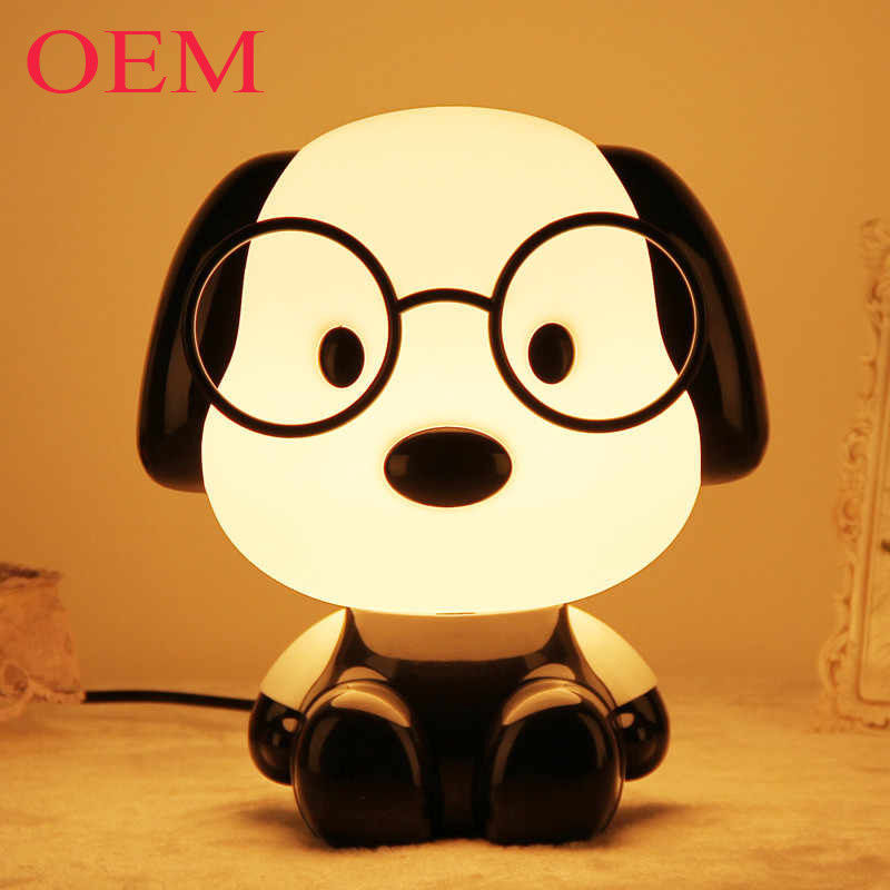 Tier Zeichentrickfilm Hund Nachtlicht Portable Home Decoration Tischlampe