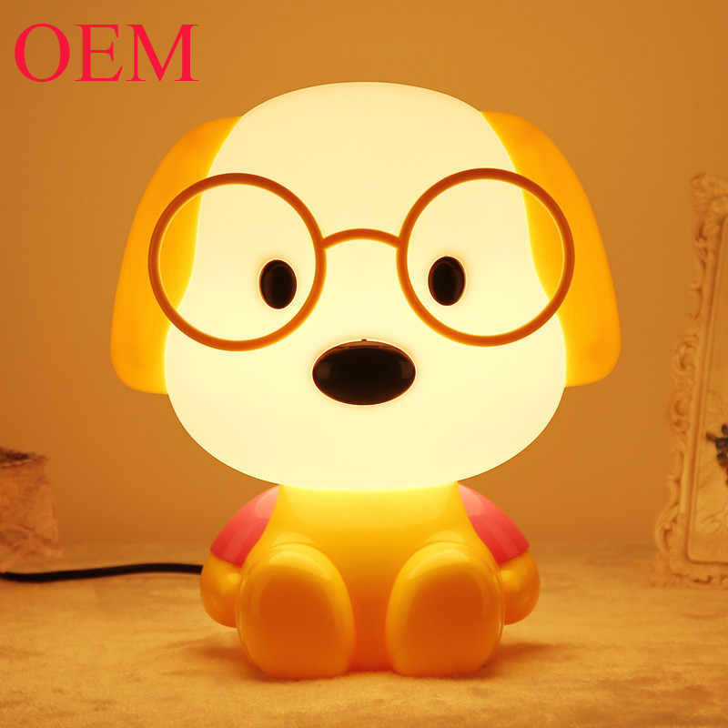 Tier Zeichentrickfilm Hund Nachtlicht Portable Home Decoration Tischlampe