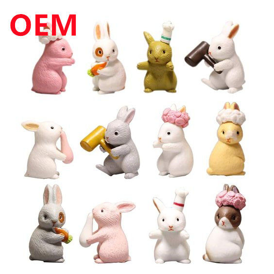 Maßgeschneiderte lustige Tierspielzeuge aus 6 Designs PVC Puppen OEM PVC Material Mini-Spielzeuge