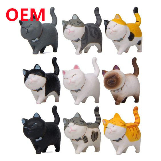 Maßgeschneiderte lustige Tierspielzeuge aus 6 Designs PVC Puppen OEM PVC Material Mini-Spielzeuge