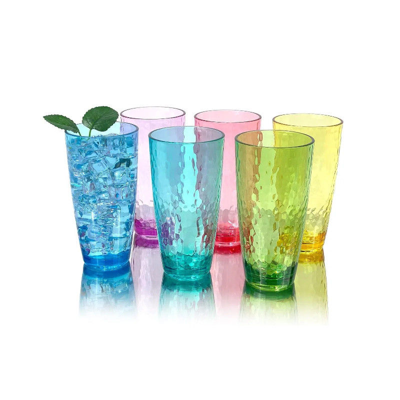 Acryl-Tumbler mit Deckel und Stroh Doppelwand gemischte Farbe wiederverwendbare Plastikbecher mit Ihrem eigenen Design
