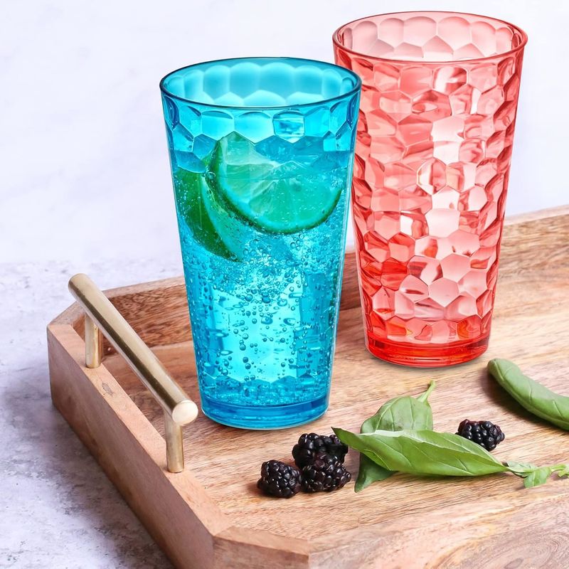 Acryl-Tumbler mit Deckel und Stroh Doppelwand gemischte Farbe wiederverwendbare Plastikbecher mit Ihrem eigenen Design
