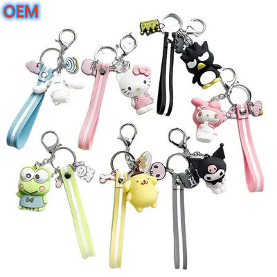 OEM Fabrik benutzerdefinierte niedliche Cartoon Keychain anpassen 3d Plastik PVC Keychain
