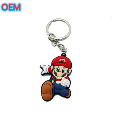 Custom Soft PVC Plastik Schlüsselkette, OEM Anpassung Cartoon Tier Soft Schlüsselkette