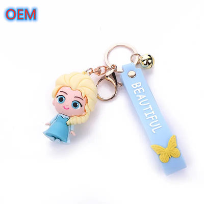 Zeichentrickfilm Schlüsselkette Anpassung für Kinder OEM Design 3d PVC Kunststoff Schlüsselkette