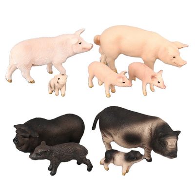 Individuelle Simulation Tiere Modell Spielzeug Sets Schweine Kunststoff Action Figuren Bildungs-Spielzeug