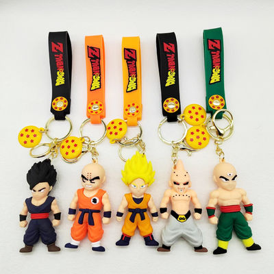 OEM Zeichentrickfilm 3D Kawaii Sun Wukong Anime Charakter Schlüsselkette 3D Zeichentrickfilm Pvc Schlüsselkette