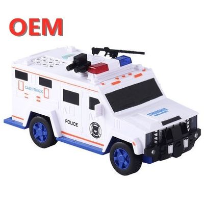 Individuell angepasste Roboter-Polizeiwagen-Münzenbank mit Fingerabdruck