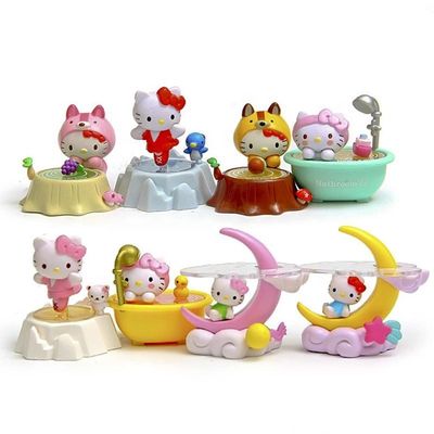 Hersteller von Spielzeugen OEM Kunststoff niedlich Mini Cartoon Kitty Katze Spielzeug für Kinder