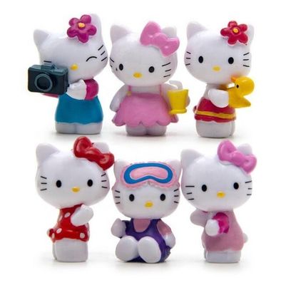 Custom OEM Made PVC Cute Mini Plastik Cartoon Kitty Katze Spielzeug für Kinder Hersteller