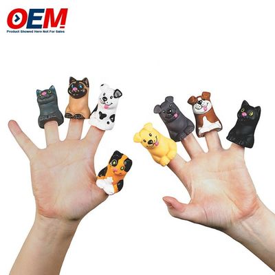 Zusammengestellte Kunststoff-Tier-Fingerspielzeug OEM-PVC-Spielzeug aus Silikon-Kinderspielzeug