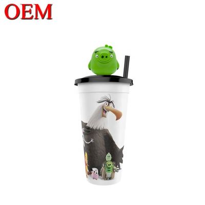 Customized Plastic Figurine OEM Cup Topper Figuren Erstellen Geburtstag Figur Tasse Dekoration