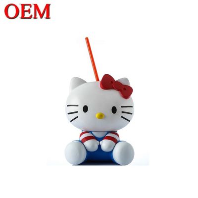 Herstellung Zeichentrickfigur Custom 3D Kätzchen PP Cola Cup OEM Kunststoff/Vinyl Figur