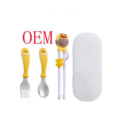 Custom Löffel Lustiger Silikon Kinder Kinder Trainer Waschbar Wiederverwendbares Zuhause Lernen Baby Cartoon Lernen Wiederverwendbares Training